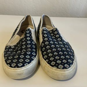 Del Toro navy slip on Italian leather shoes size 9